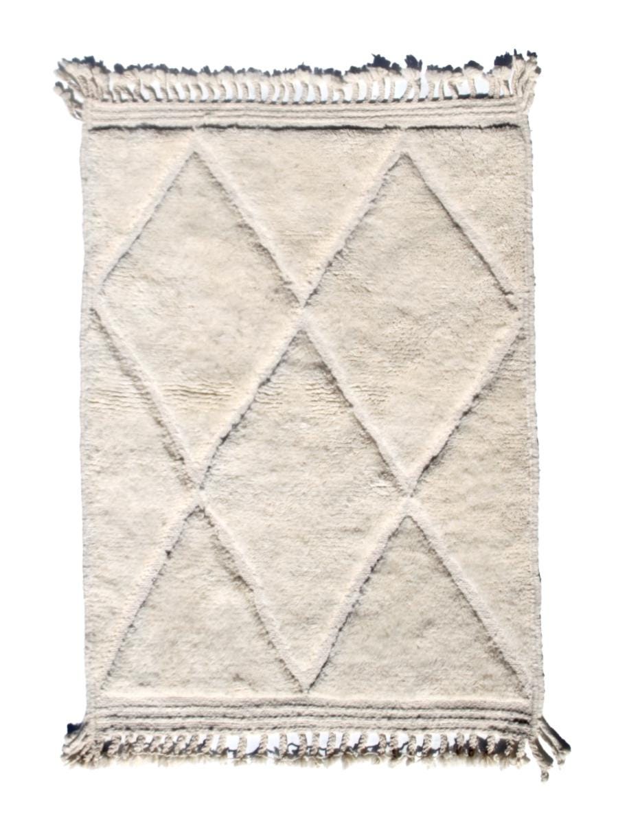 Authentic Beni Ourain Rug – Handwoven Moroccan Wool Carpet, 300x200 cm – Cozy & Stylish Boho Decor"