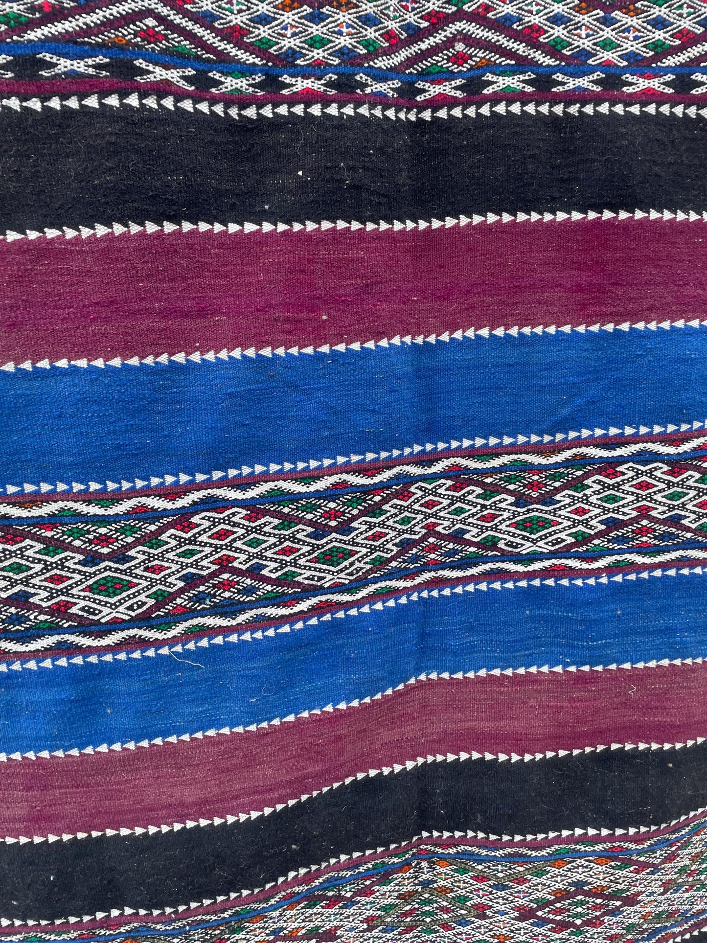 Moroccan rugs,Moroccan kilim rug - Vintage Moroccan rug - flatweave berber rug - kilim rug - hanbel rug - Zemmour tribe. Size 323x165
