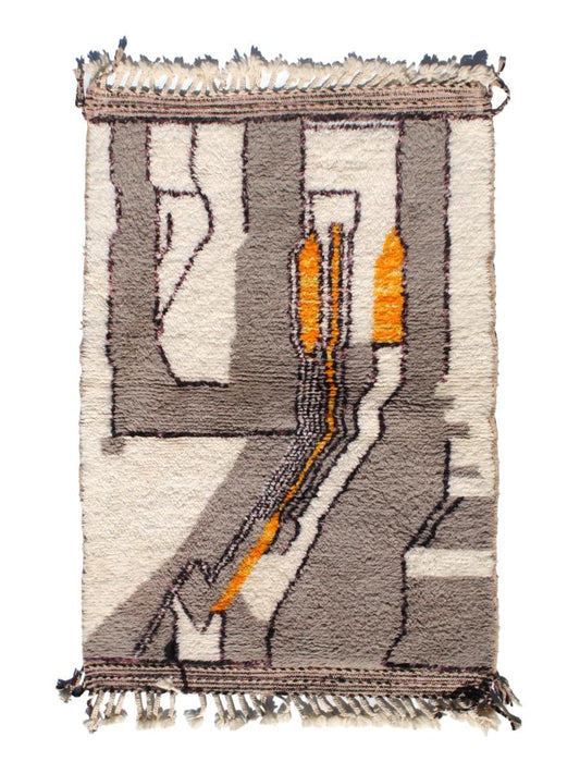 Authentic Beni Ourain Rug – Handwoven Moroccan Wool Carpet, 300x200 cm – Cozy & Stylish Boho Decor