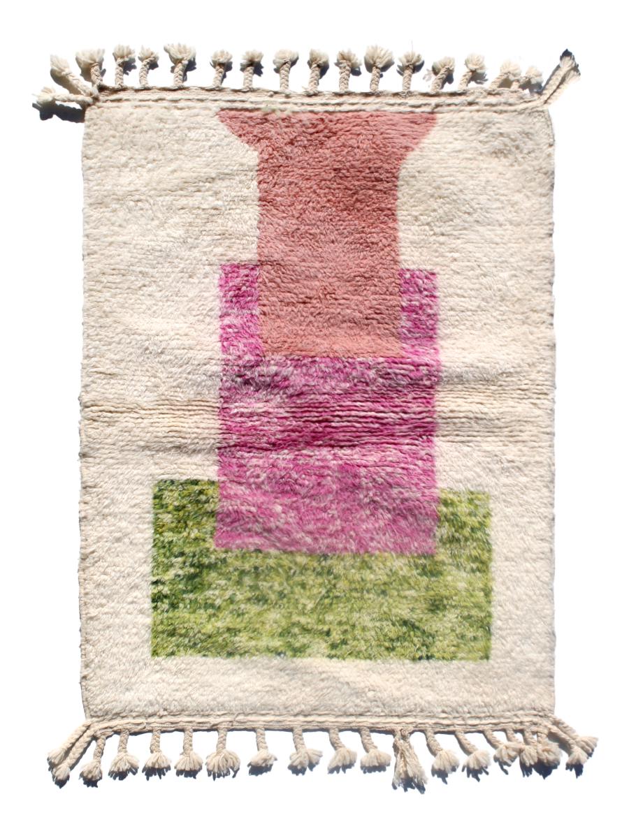Authentic Beni Ourain Rug – Handwoven Moroccan Wool Carpet, 300x200 cm – Cozy & Stylish Boho Decor"