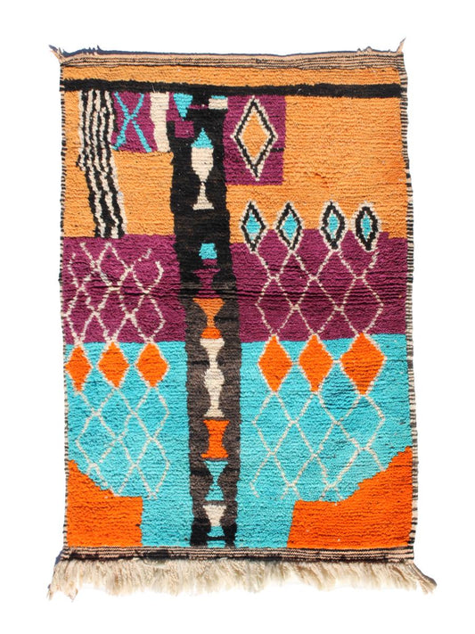 Authentic Beni Ourain Rug – Handwoven Moroccan Wool Carpet, 300x200 cm – Cozy & Stylish Boho Decor"